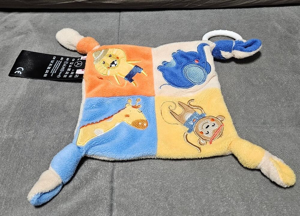 Mercedes-Benz Nici Comfort Blanket Knotted Lovey Safari Baby Teething Ring